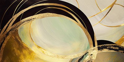 Cerchio astratto con effetto dorato da F. Abderrahim