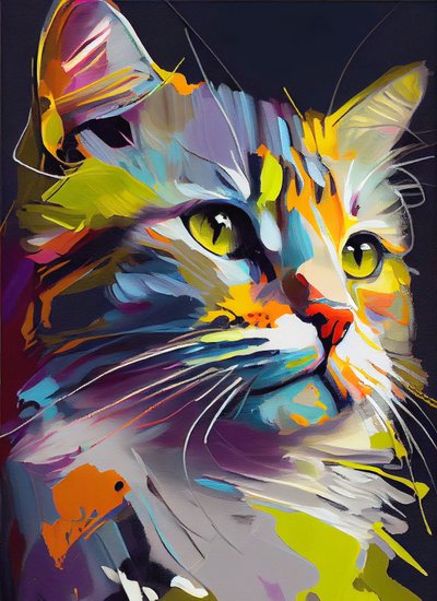 Gatto carino astratto da F. Abderrahim