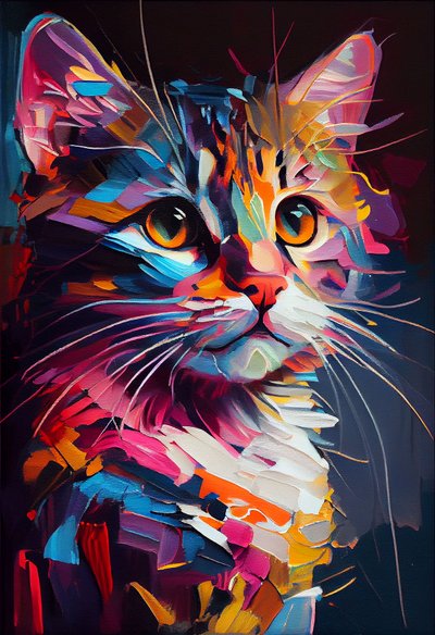 Gatto carino astratto da F. Abderrahim
