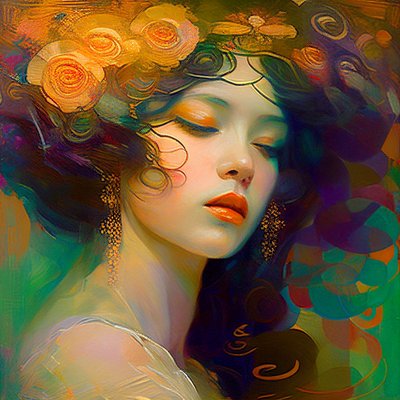 Ritratto astratto di una bella donna da F. Abderrahim