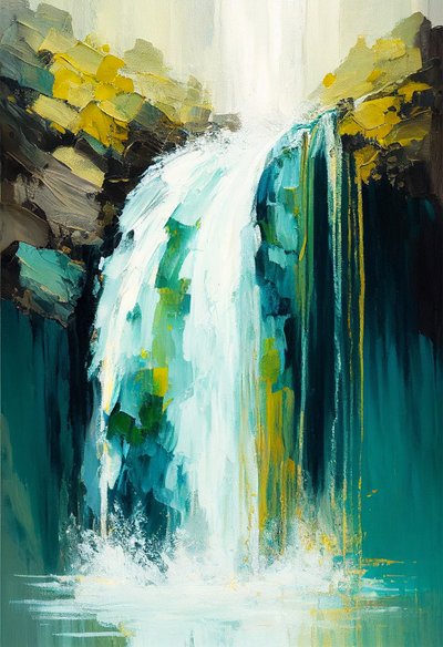 Natura astratta e paesaggio, cascata da F. Abderrahim