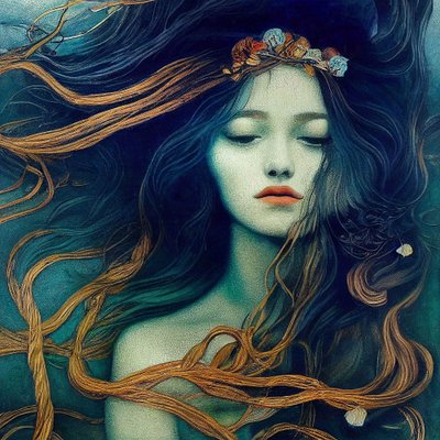 Bella ragazza con capelli al vento da F. Abderrahim