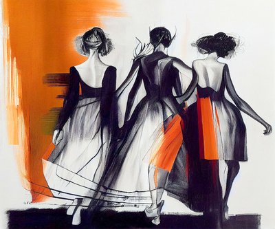 Modella, Silhouette di donna vista da dietro da F. Abderrahim