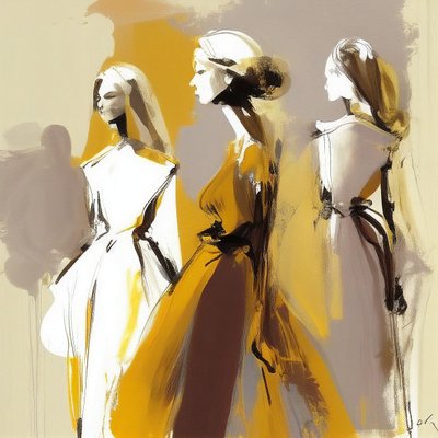 Pittura minimalista astratta, espressionismo, donna da F. Abderrahim