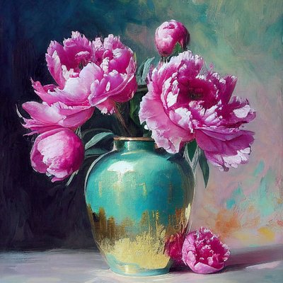 Pittura di fiore rosa, disegno botanico astratto, Arte da parete | Stampe su tela da F. Abderrahim