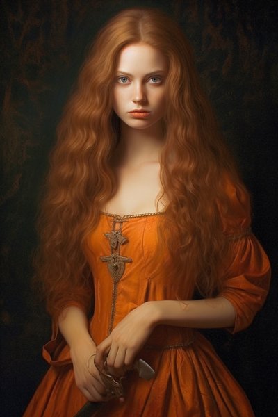 Ritratto di una bellissima supermodella del XVIII secolo | Stampe su tela da F. Abderrahim
