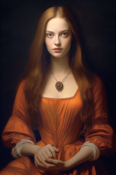 Ritratto di una bellissima supermodella del XVIII secolo | Stampe su tela da F. Abderrahim