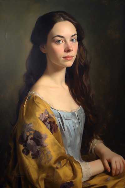 Ritratto di una bellissima supermodella del XVIII secolo | Stampe su tela, Arte da parete | Stampe su tela da F. Abderrahim