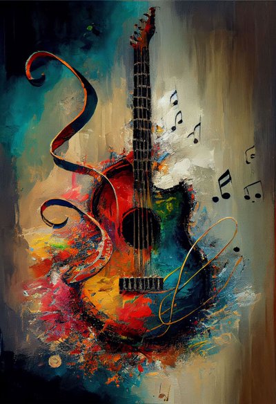 Sinfonia in Colore: Arte Astratta ispirata dalla Musica da F. Abderrahim
