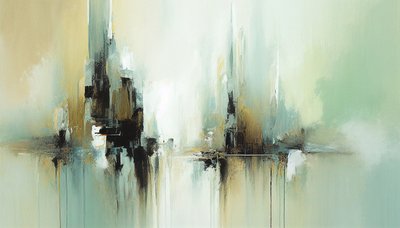 Pittura astratta orizzontale da F. Abderrahim