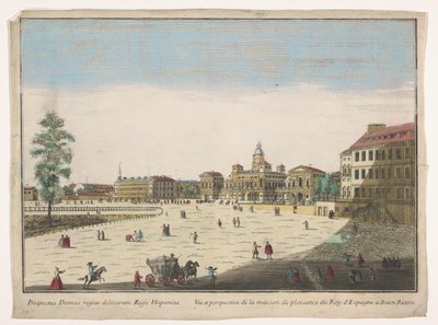 Veduta del Palacio del Buen Retiro a Madrid da familie Remondini (attributed to)