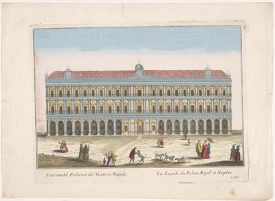 Vista del Palazzo Reale a Napoli da familie Remondini (attributed to)