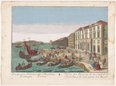 Veduta del Municipio e del porto di Marsiglia da familie Remondini (attributed to)