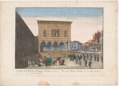 Veduta del Municipio di Udine da familie Remondini (attributed to)