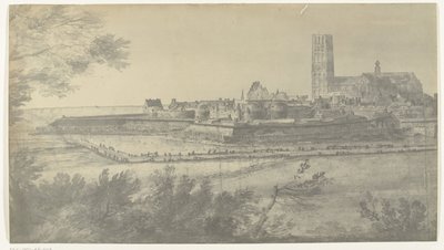 Vista su Harderwijk, 1672 da frères Moreau