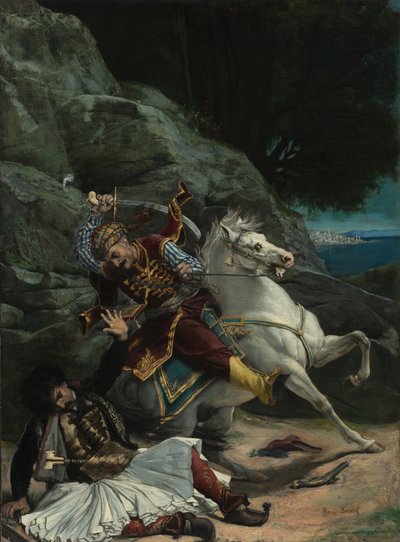 Combattimento di un greco e un turco da imitator of Horace Vernet