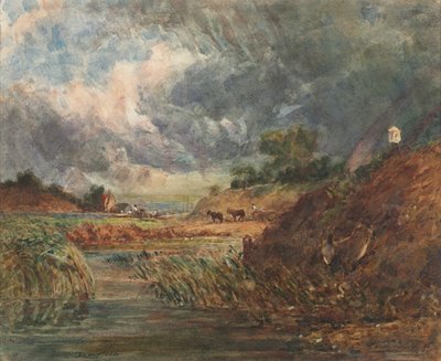 Hampstead Heath da imitator of John Constable