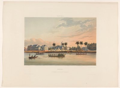 Lungomare con Casa del Governatore a Paramaribo, Suriname da jonkheer Jacob Eduard van Heemskerck