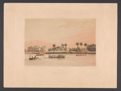 Riva con casa del governatore a Paramaribo da jonkheer Jacob Eduard van Heemskerck