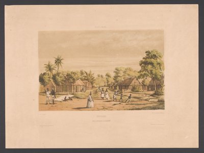 Abitazioni degli schiavi in una piantagione del Suriname da jonkheer Jacob Eduard van Heemskerck