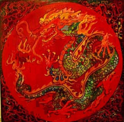 Drago, 2016 (misto, acrilico, inchiostro, olio) da linda arthurs