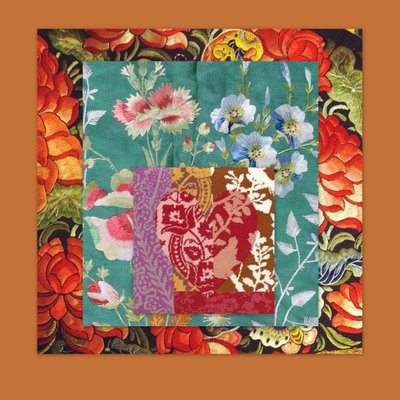 PRETTY FLORAL COLLAGE, 2018 (tecnica mista) da linda arthurs