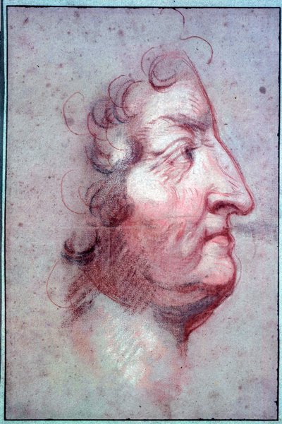 Ritratto di profilo del re di Francia Luigi XIV da or Benoit du Cercle Antoine Benoist