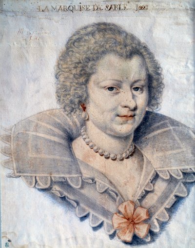 Ritratto della donna di lettere Magdeleine de Souvre, Marchesa di Sablé (1599-1678), figlia di Gilles de Souvres, Marchese di Courtenaux da or Dumoustier Daniel Dumonstier