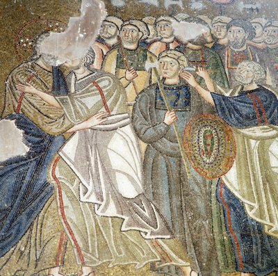 Bacio di Giuda, mosaico nel katholikon (chiesa principale) del monastero di Nea Moni (Lista del Patrimonio Mondiale UNESCO) da Theodore Charles Ange Coquelin
