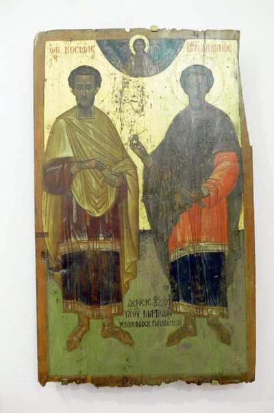 Santi, pittura su legno nel monastero di Arkadi, Creta, Grecia da Unbekannt Unbekannt