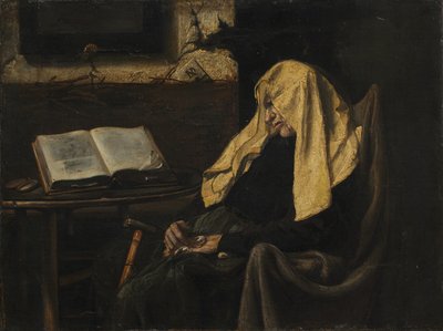 Vecchia donna addormentata da possibly France, mid 19th Century