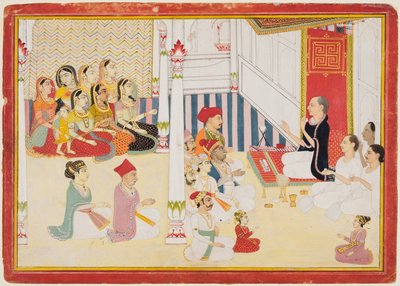 Insegnante Svetambara Jain che dà istruzioni da possibly by Sahib Ram