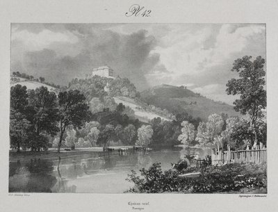 Viaggi pittoreschi e romantici nella vecchia Francia. Alvernia: Château Neuf da probably by Antoine Louis Barye