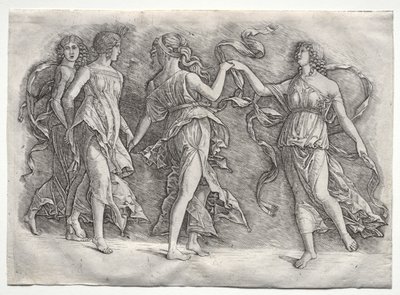 Quattro muse danzanti da probably by the so called Premier Engraver