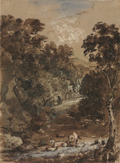 Paesaggio con Animali da Fattoria da probably by the so called Premier Engraver