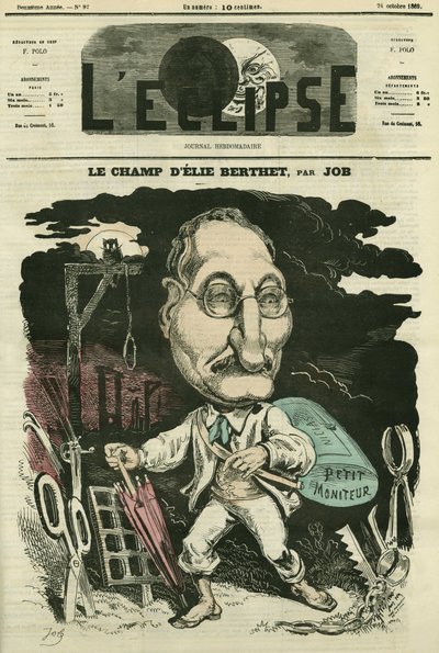 Elie Berthet, uomo di lettere francese. Copertina in "L