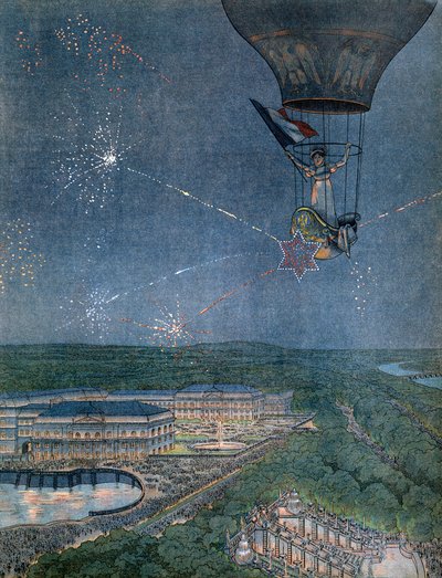 Festa nel parco del castello di Saint Cloud in occasione del battesimo di Napoleone Francesco Carlo Giuseppe Bonaparte, principe imperiale, re di Roma (poi Napoleone II) da pseudonym for Onfray de Breville Jacques Job