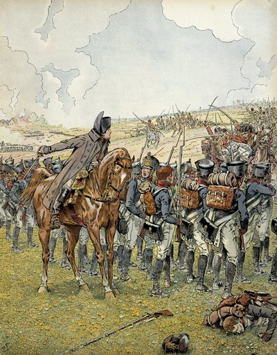 Campagna tedesca del 1813: Napoleone I Bonaparte alla battaglia di Lutzen il 2 maggio 1813 da pseudonym for Onfray de Breville Jacques Job