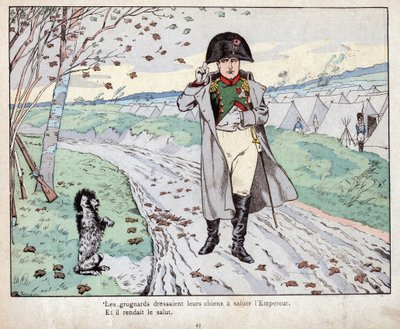 I Grognards (Vecchia Guardia di Napoleone Bonaparte) addestrano i loro cani a salutare l