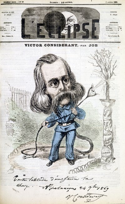 Disegno umoristico su Victor Recital (1808 - 1893) di Job. Copertina di "L