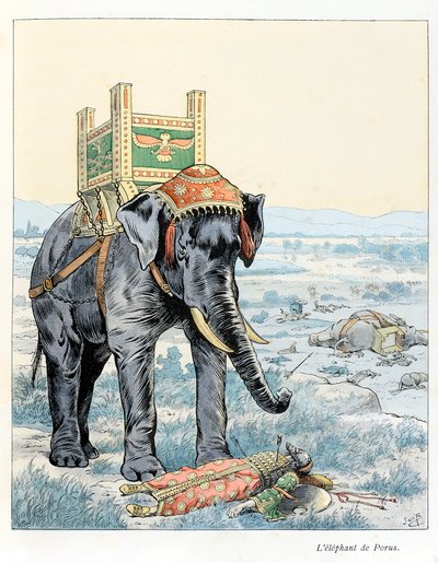 Illustrazione dal libro "A la gloire des betes" testo di A. Fabre, disegni di Job: L