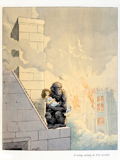 Illustrazione dal libro “A la gloire des betes”, testo di A Fabre, disegni di Jacques Marie Gaston Onfray de Breville detto JOB: L