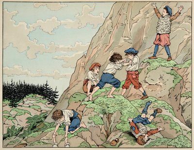 Illustrazione tratta dal libro “Le bon roy Henri”, illustrata da Jacques Marie Gaston Onfray de Breville detto JOB (1858-1931): Infanzia di Enrico IV con i contadini - Collezione privata da pseudonym for Onfray de Breville Jacques Job