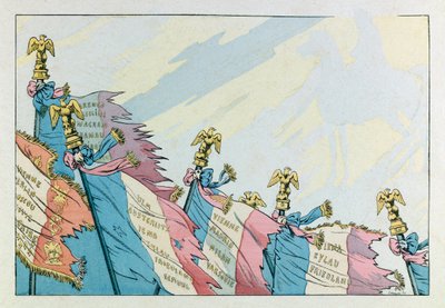 Jacques Marie Gaston Onfray de Breville dit JOB (1858 - 1931); Illustrazione dal libro “Les epees de France”: Le aquile di Napoleone da pseudonym for Onfray de Breville Jacques Job