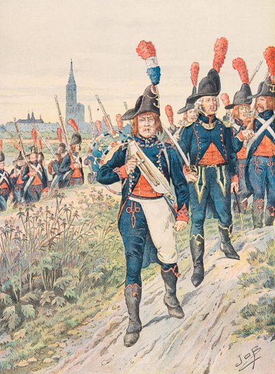 Jacques Marie Gaston Onfroy de Breville dit JOB - Truppe francesi di tutti i tempi: Pontoniers di Strasburgo (1793), Collezione Privata da pseudonym for Onfray de Breville Jacques Job