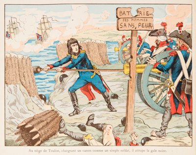 Jacques Marie Gaston Onfroy de Breville detto JOB (1858-1931) - Napoleone Bonaparte carica personalmente il cannone ai tamburi degli uomini impavidi durante l