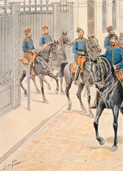 Jacques Marie Gaston Onfroy de Breville dit JOB - Uniforme delle truppe francesi di tutti i tempi: Cento Guardie (Secondo Impero), Collezione Privata da pseudonym for Onfray de Breville Jacques Job