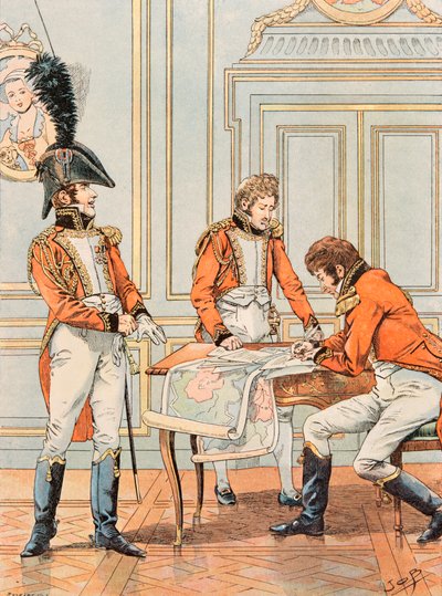 Jacques Marie Gaston Onfroy de Breville dit JOB - Uniforme delle truppe francesi di tutti i tempi: Aiutante di campo del vice Connestabile Louis Alexandre Berthier, Principe di Neuchatel, Maggiore Generale, Collezione Privata da pseudonym for Onfray de Breville Jacques Job