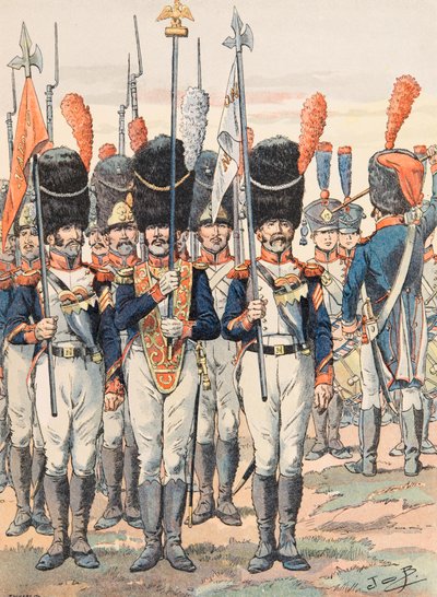 Uniforme delle truppe francesi di tutti i tempi: Porta Aquile (1812) da pseudonym for Onfray de Breville Jacques Job