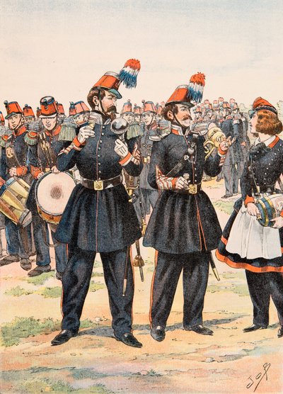 Uniforme delle truppe francesi di tutti i tempi: Tamburo Maggiore, direttore d